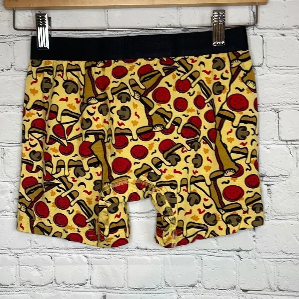 MeUndies Men’s Yellow Red Pizza Boxer Briefs size‎ small New no tags Pepperoni